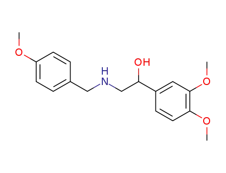 Molecular Structure of 101782-48-3 (1-(3,4-dimethoxy-phenyl)-2-(4-methoxy-benzylamino)-ethanol)