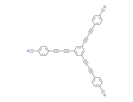 Molecular Structure of 246247-33-6 (1,3,5-tris(4-butadiynylbenzonitrile)benzene)