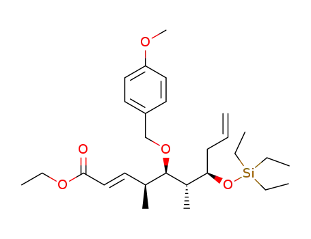 2,9-Decadienoic acid,
5-[(4-methoxyphenyl)methoxy]-4,6-dimethyl-7-[(triethylsilyl)oxy]-, ethyl
ester, (2E,4S,5R,6R,7R)-