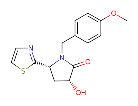 (3R,5R)-3-hydroxy-1-(4-methoxybenzyl)-5-(2-thiazolyl)-2-pyrrolidinone