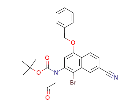 N-(tert-Butyloxycarbonyl)-N-(formylmethyl)-4-benzyloxy-1-bromo-7-cyano-2-naphthylamine