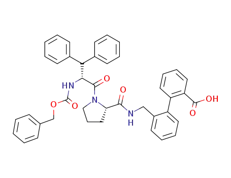 2'-({[(S)-1-((R)-2-Benzyloxycarbonylamino-3,3-diphenyl-propionyl)-pyrrolidine-2-carbonyl]-amino}-methyl)-biphenyl-2-carboxylic acid