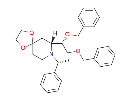 (R)-N-[(R)-α-methylbenzyl]-2-[(S)-1,2-dibenzyloxyethyl]-4-(1,3-dioxolan-2-yl)piperidine
