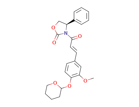 (R)-3-{(E)-3-[3-Methoxy-4-(tetrahydro-pyran-2-yloxy)-phenyl]-acryloyl}-4-phenyl-oxazolidin-2-one