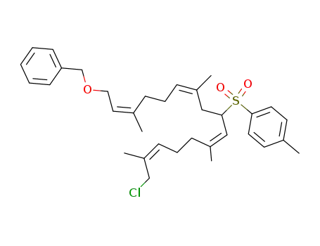 (2Z,6Z,10Z,14Z)-16-(Benzyloxy)-1-chloro-2,6,10,14-tetramethyl-8-(p-tolylsulfonyl)hexadeca-2,6,10,14-tetraene