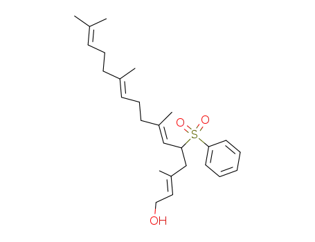 (2E,6E,10E)-5-Benzenesulfonyl-3,7,11,15-tetramethyl-hexadeca-2,6,10,14-tetraen-1-ol