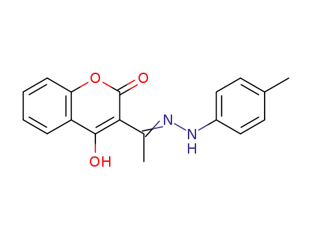 2H-1-Benzopyran-2-one,
4-hydroxy-3-[1-[(4-methylphenyl)hydrazono]ethyl]-