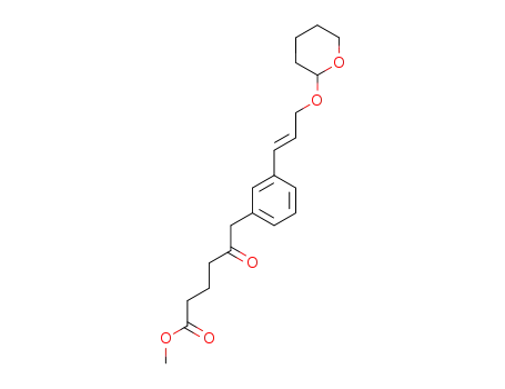 methyl-5-oxo-6-[3-(3-tetrahydropyranyloxy-1E-propenyl)phenyl]hexanoate