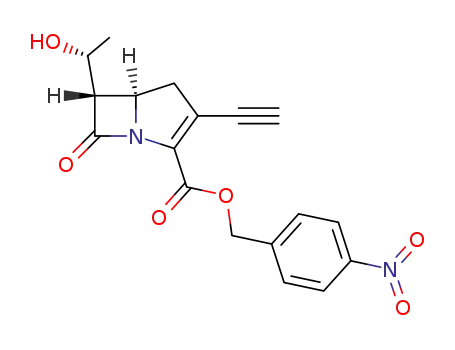 Molecular Structure of 1026234-25-2 (p-nitrobenzyl (5R,6S)-2-ethynyl-6-[(1R)-1-hydroxyethyl]carbapen-2-em-3-carboxylate)