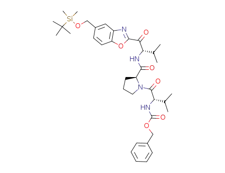 <(S)-(benzyloxycarbonyl)-L-valyl>-N-<1-<<5-<<(tert-butyldimethylsilyl)oxy>methyl>benzoxazol-2-yl>carbonyl>-2-methylpropyl>-L-prolinamide