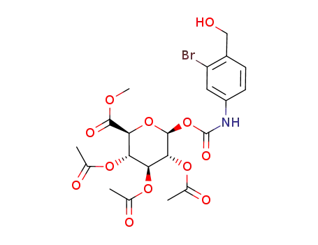 N-[4-(hydroxymethyl)-3-bromophenyl] O-(methyl 2,3,4-tri-O-acetyl-β-D-glucopyranuronosyl) carbamate