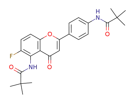 6-Fluoro-5-pivaloylamino-2-(4-pivaloylaminophenyl)-1-4H-benzopyran-4-one