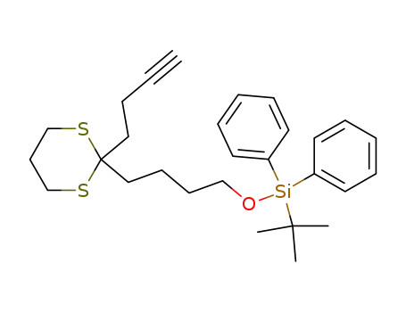 tert-Butyl-[4-(2-but-3-ynyl-[1,3]dithian-2-yl)-butoxy]-diphenyl-silane