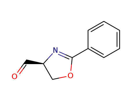 Molecular Structure of 78715-84-1 (4-Oxazolecarboxaldehyde, 4,5-dihydro-2-phenyl-, (S)-)