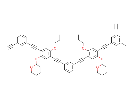 3,5-Bis-(2-{4-[2-(3-ethynyl-5-methylphenyl)ethynyl]-2-propyloxy-5-(tetrahydro-2H-pyran-2-yloxy)phenyl}ethynyl)toluene