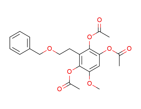 Acetic acid 3,6-diacetoxy-2-(2-benzyloxy-ethyl)-4-methoxy-phenyl ester