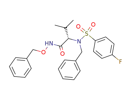 2-[benzyl-(4-fluoro-benzenesulfonyl)-amino]-<i>N</i>-benzyloxy-3-methyl-butyramide