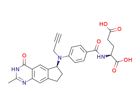 N-(4-{N-[(6S)-2-Methyl-4-oxo-3,4,7,8-tetrahydro-6H-cyclopenta[g]quinazolin-6-yl]-N-(prop-2-ynyl)amino}benzoyl)-L-glutamic acid