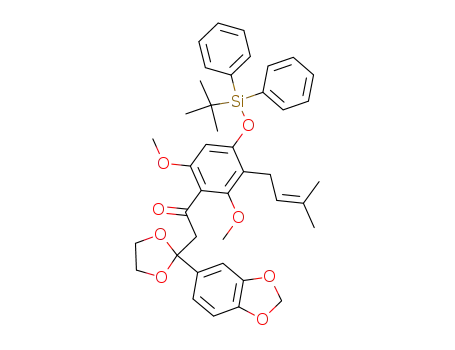 2-(2-Benzo[1,3]dioxol-5-yl-[1,3]dioxolan-2-yl)-1-[4-(tert-butyl-diphenyl-silanyloxy)-2,6-dimethoxy-3-(3-methyl-but-2-enyl)-phenyl]-ethanone