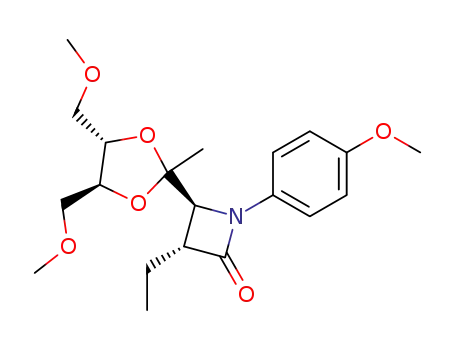 (3R,4S)-4-<(4S,5S)-4,5-dimethoxymethyl-2-methyl-1,3-dioxolan-2-yl>-1-p-methoxyphenyl-3-ethyl-2-azetidinone