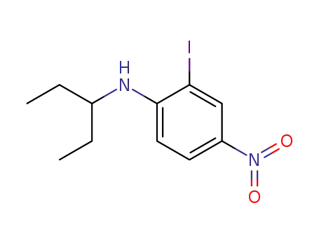 Molecular Structure of 150057-74-2 (N-(1-ethylpropyl)-2-iodo-4-nitroaniline)