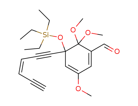 5-((Z)-Hex-3-ene-1,5-diynyl)-3,6,6-trimethoxy-5-triethylsilanyloxy-cyclohexa-1,3-dienecarbaldehyde