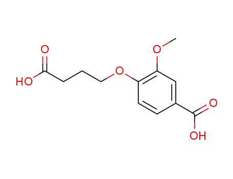 Molecular Structure of 349536-22-7 (4-[(3'-carboxypropyl)oxy]-3-methoxybenzoic acid)