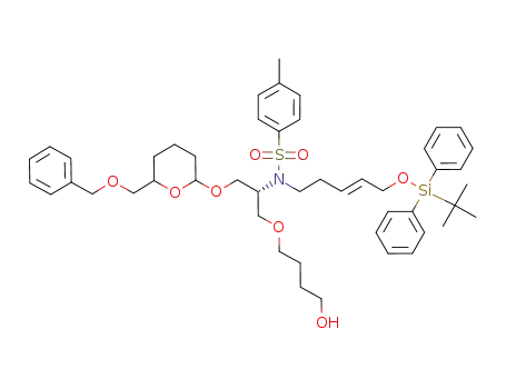 <i>N</i>-[2-(6-benzyloxymethyl-tetrahydro-pyran-2-yloxy)-1-(4-hydroxy-butoxymethyl)-ethyl]-<i>N</i>-[5-(<i>tert</i>-butyl-diphenyl-silanyloxy)-pent-3-enyl]-4-methyl-benzenesulfonamide