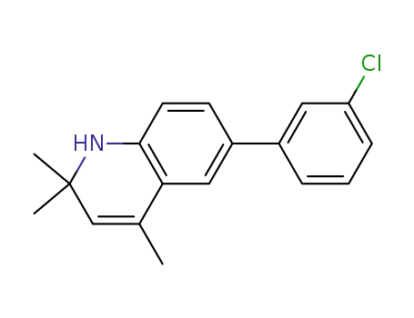 Molecular Structure of 179894-80-5 (Quinoline, 6-(3-chlorophenyl)-1,2-dihydro-2,2,4-trimethyl-)