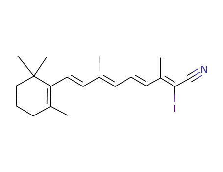 3,7-dimethyl-2-iodo-9-(2',6',6'-trimethyl-1'-cyclohexen-1'-yl)-2,4,6,8-nonatetraenenitrile