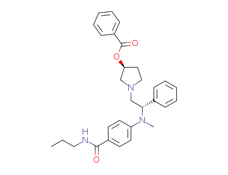 Benzamide,
4-[[(1S)-2-[(3S)-3-(benzoyloxy)-1-pyrrolidinyl]-1-phenylethyl]methylamino
]-N-propyl-