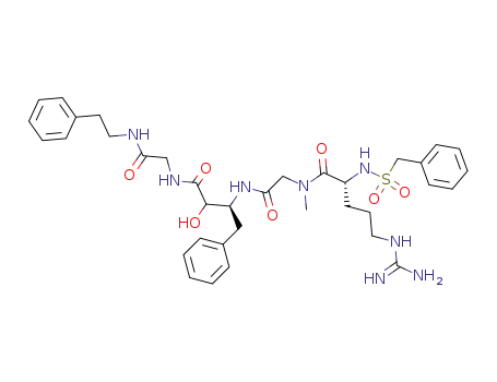 (R)-5-Guanidino-2-phenylmethanesulfonylamino-pentanoic acid ({(S)-1-benzyl-2-hydroxy-2-[(phenethylcarbamoyl-methyl)-carbamoyl]-ethylcarbamoyl}-methyl)-methyl-amide