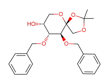Molecular Structure of 340969-76-8 (3,4-di-O-benzyl-1,2-O-isopropylidene-β-D-fructopyranose)