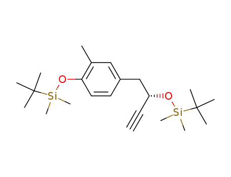 3-(S)-t-butyldimethylsilyloxy-4-(4-t-butyldimethylsilyloxy-3-methylphenyl)-1-butyne
