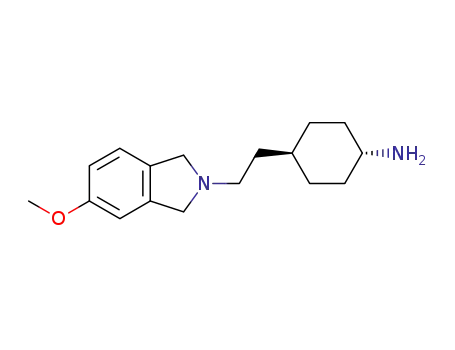 Molecular Structure of 437651-98-4 (4-[2-(5-methoxy-1,3-dihydro-isoindol-2-yl)-ethyl]-cyclohexylamine)