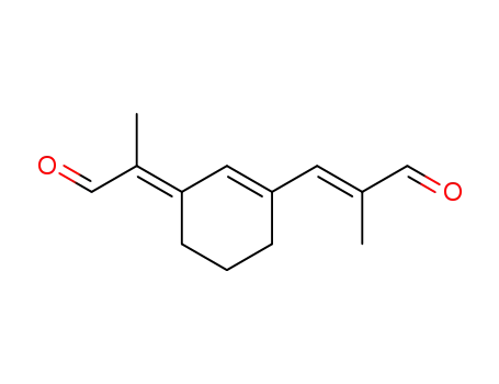 Molecular Structure of 454442-05-8 (2-methyl-3-[3-(1-methyl-2-oxoethylidene)-cyclohex-1-enyl]-propenal)