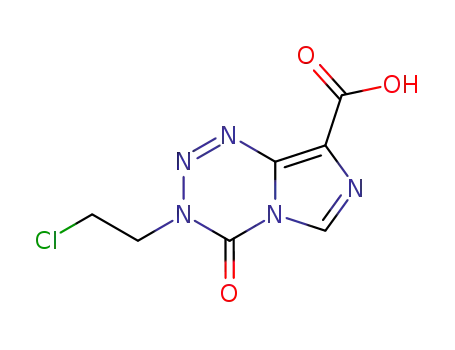Molecular Structure of 113942-32-8 (3-(2-chloroethyl)-4-oxo-3H-imidazo(5,1-d)-1,2,3,5-tetrazine-8-carboxylic acid)