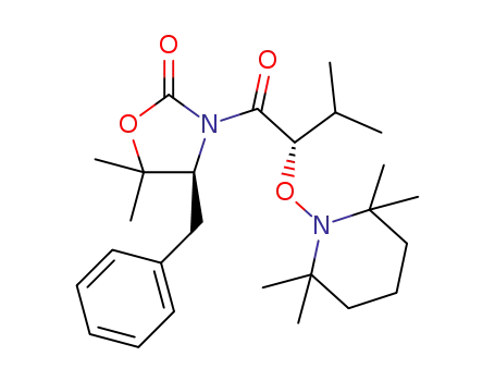 (S)-4-benzyl-5,5-dimethyl-N-[(S)-3-methyl-2-(1-(2,2,6,6-tetramethylpiperidinyl)oxy)butanoyl]-1,3-oxazolidin-2-one
