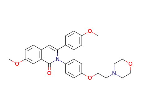 7-methoxy-3-(4-methoxyphenyl)-2-(4-(2-morpholinoethoxy)phenyl)isoquinolin-1(2H)-one