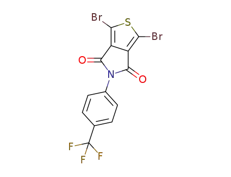 Molecular Structure of 1598412-40-8 (1,3-dibromo-5-(4-trifluoromethylphenyl)thieno[3,4-c]pyrrole-4,6-dione)