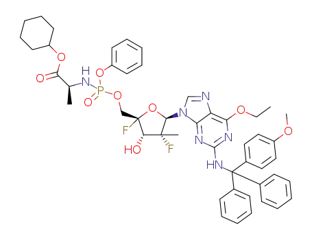 Molecular Structure of 1613589-84-6 (C<sub>48</sub>H<sub>53</sub>F<sub>2</sub>N<sub>6</sub>O<sub>9</sub>P)