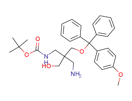 Carbamic acid,
[3-amino-2-(hydroxymethyl)-2-[[(4-methoxyphenyl)diphenylmethoxy]meth
yl]propyl]-, 1,1-dimethylethyl ester