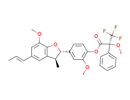 (S)-3,3,3-Trifluoro-2-methoxy-2-phenyl-propionic acid 2-methoxy-4-[(2S,3S)-7-methoxy-3-methyl-5-((E)-propenyl)-2,3-dihydro-benzofuran-2-yl]-phenyl ester