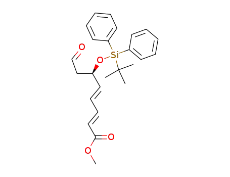 (2E,4E)-(R)-6-(tert-Butyl-diphenyl-silanyloxy)-8-oxo-octa-2,4-dienoic acid methyl ester