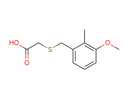 Molecular Structure of 270086-63-0 ((3-methoxy-2-methyl-benzylsulfanyl)-acetic acid)