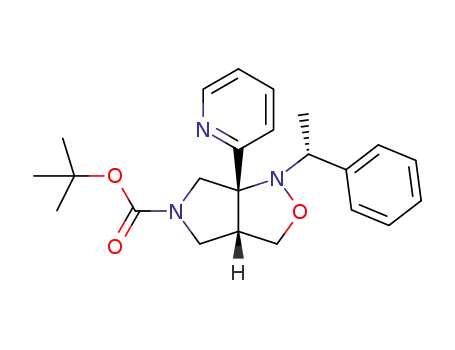 (3aR,6aR)-tert-butyl 1-((R)-1-phenylethyl)-6a-(pyridin-2-yl)tetrahydro-1H-pyrrolo[3,4-c]isoxazole-5(3H)-carboxylate