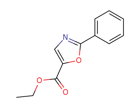 Molecular Structure of 39819-40-4 (2-Phenyl-5-oxazolecarboxylic acid ethyl ester)
