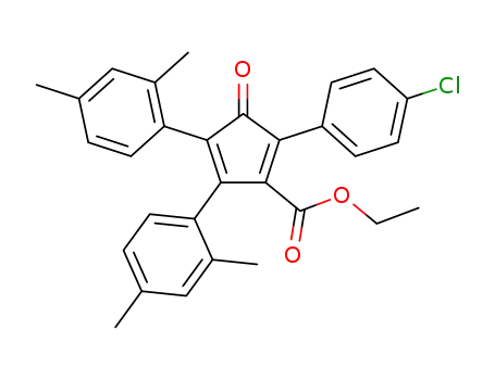 ethyl 2-(4-chlorophenyl)-4,5-bis(2,4-dimethylphenyl)-3-oxocyclopenta-1,4-diene-carboxylate