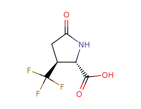 Molecular Structure of 185522-61-6 (L-Proline, 5-oxo-3-(trifluoromethyl)-, (3S)-)