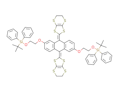 9,10-bis(1,3-dithiol-4,5-ethylendithio-2-ylidene)-2,6-bis(2-tercbutyldiphenylsilyloxyethyloxy)-9,10-dihydroanthracene